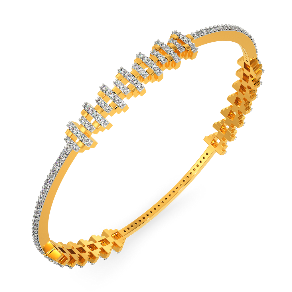 Woven Sparkle Diamond Bangles