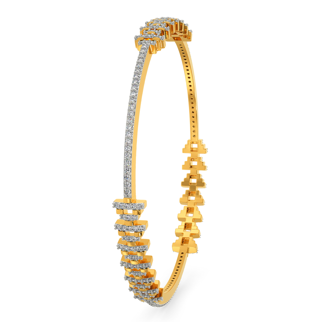 Woven Sparkle Diamond Bangles