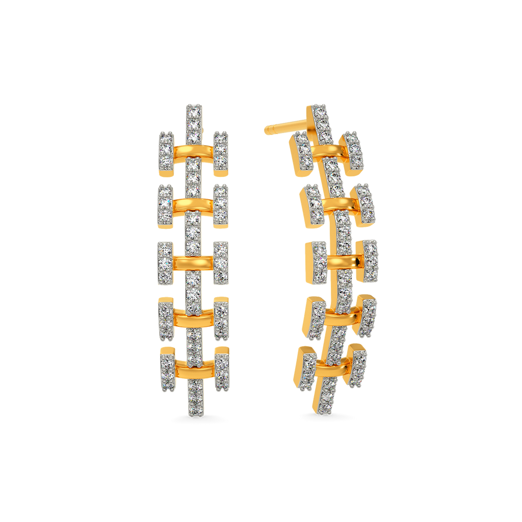 Braided Brilliance Diamond Earrings