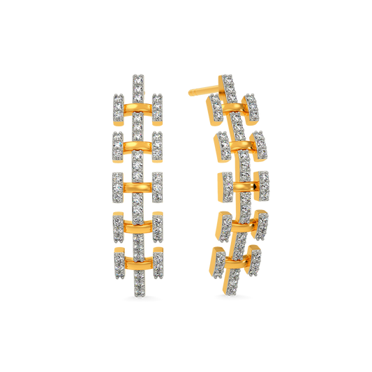 Braided Brilliance Diamond Earrings