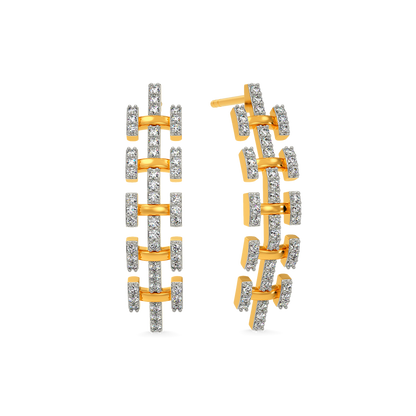 Braided Brilliance Diamond Earrings