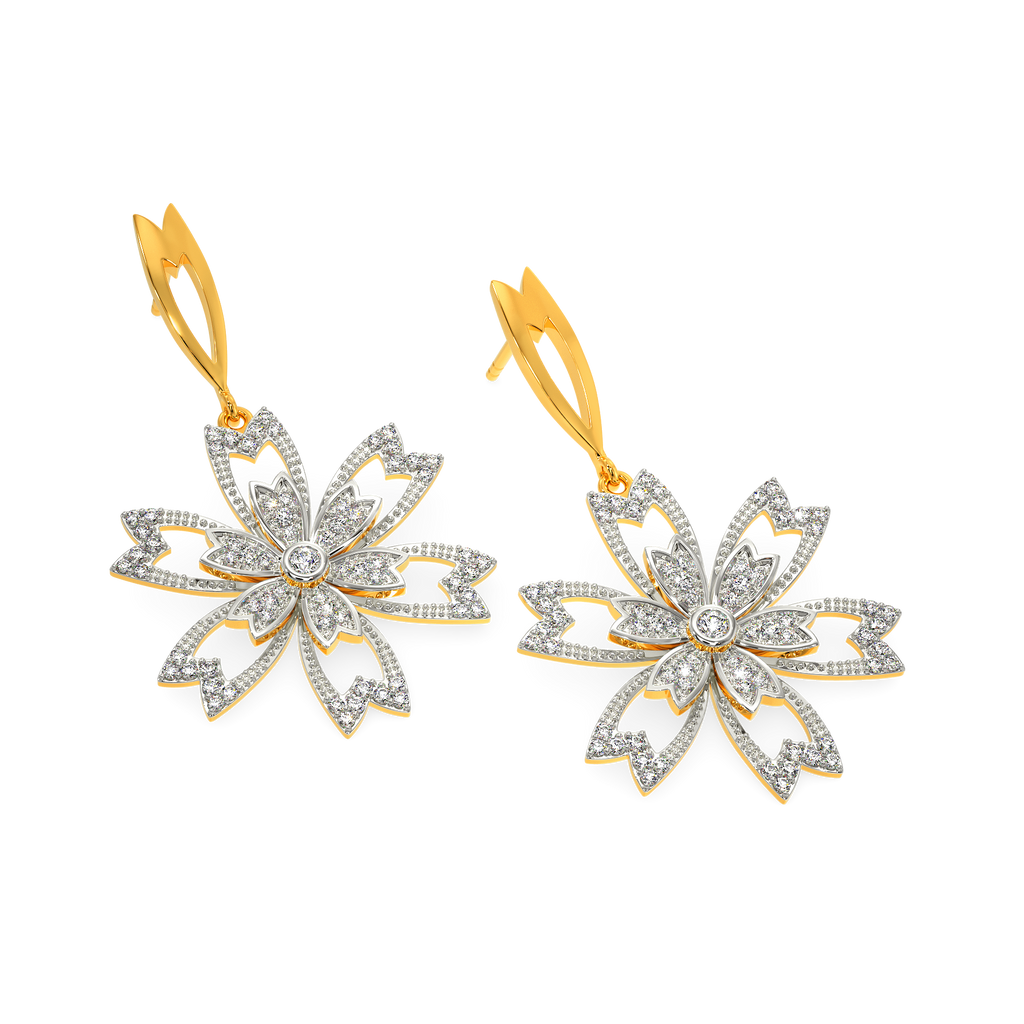 Floral Fantasia Diamond Earrings