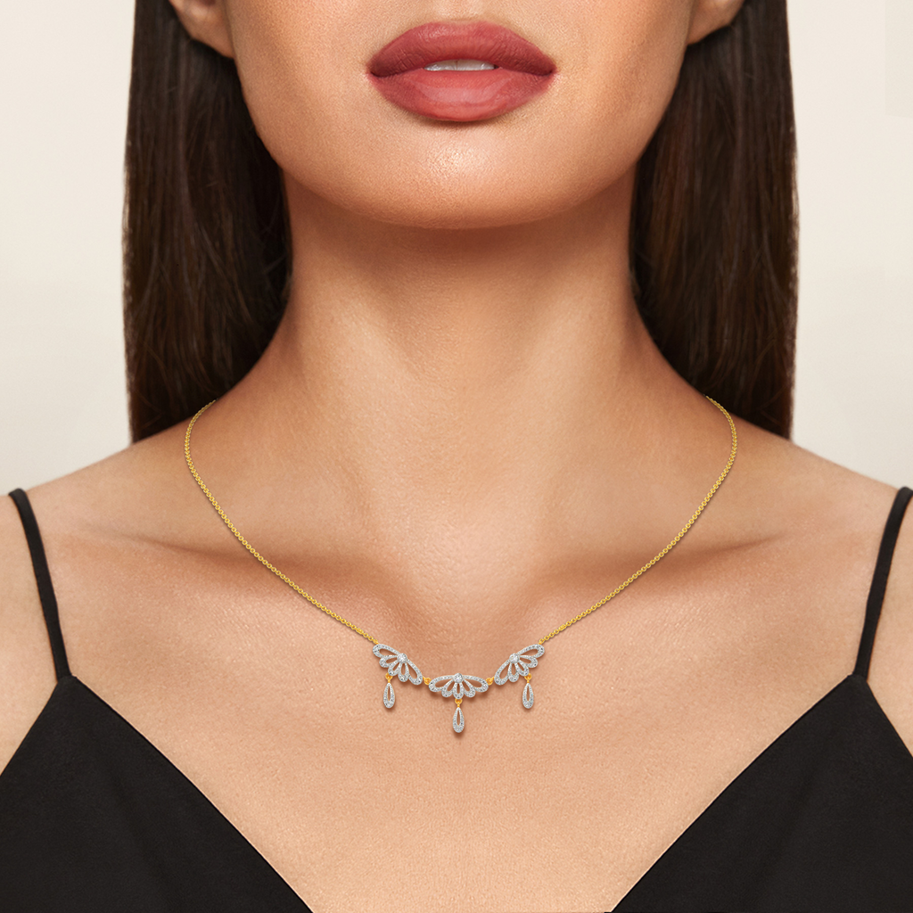 Petal Whispers Diamond Necklaces