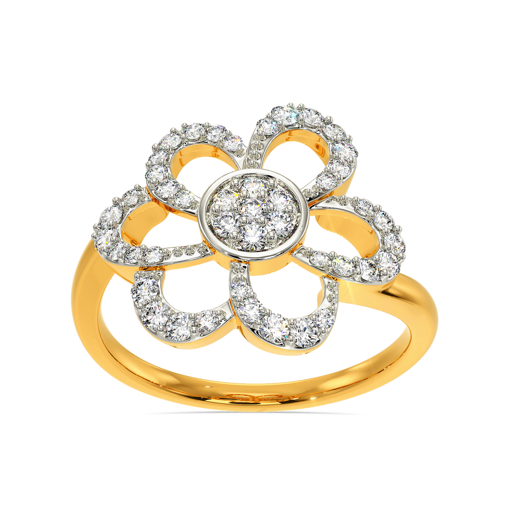 Floral Cascade Diamond Rings