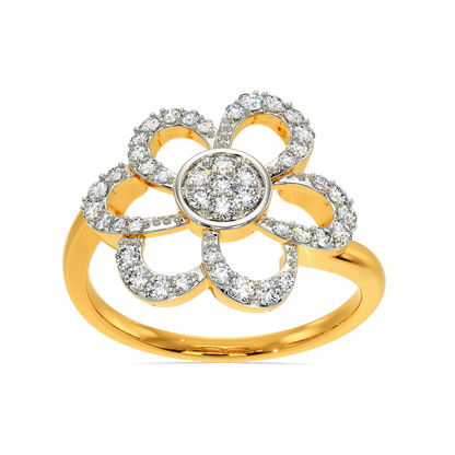 Floral Cascade Diamond Rings