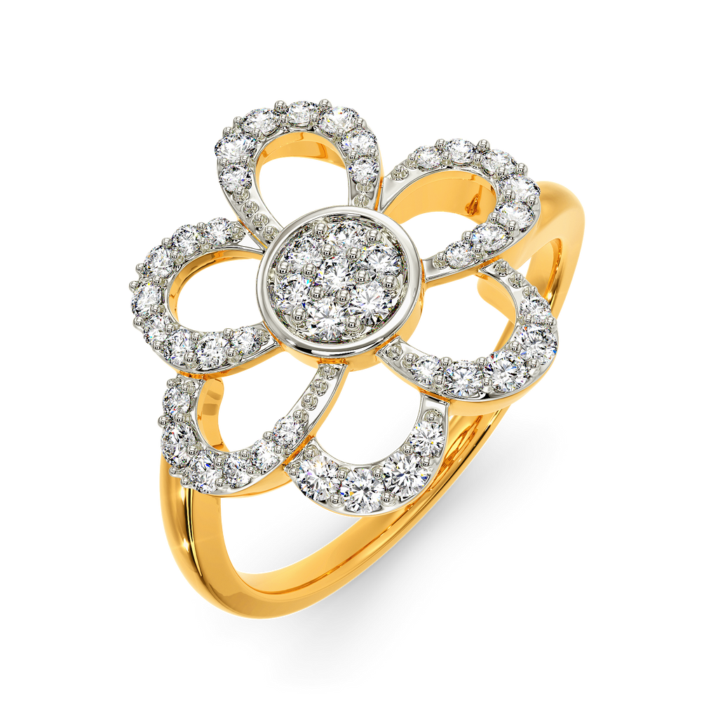 Floral Cascade Diamond Rings