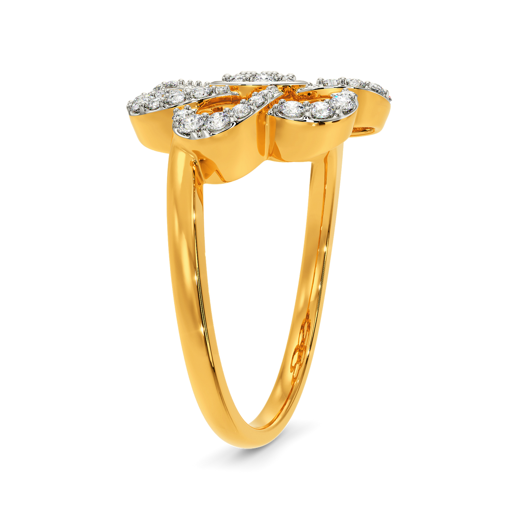 Floral Cascade Diamond Rings