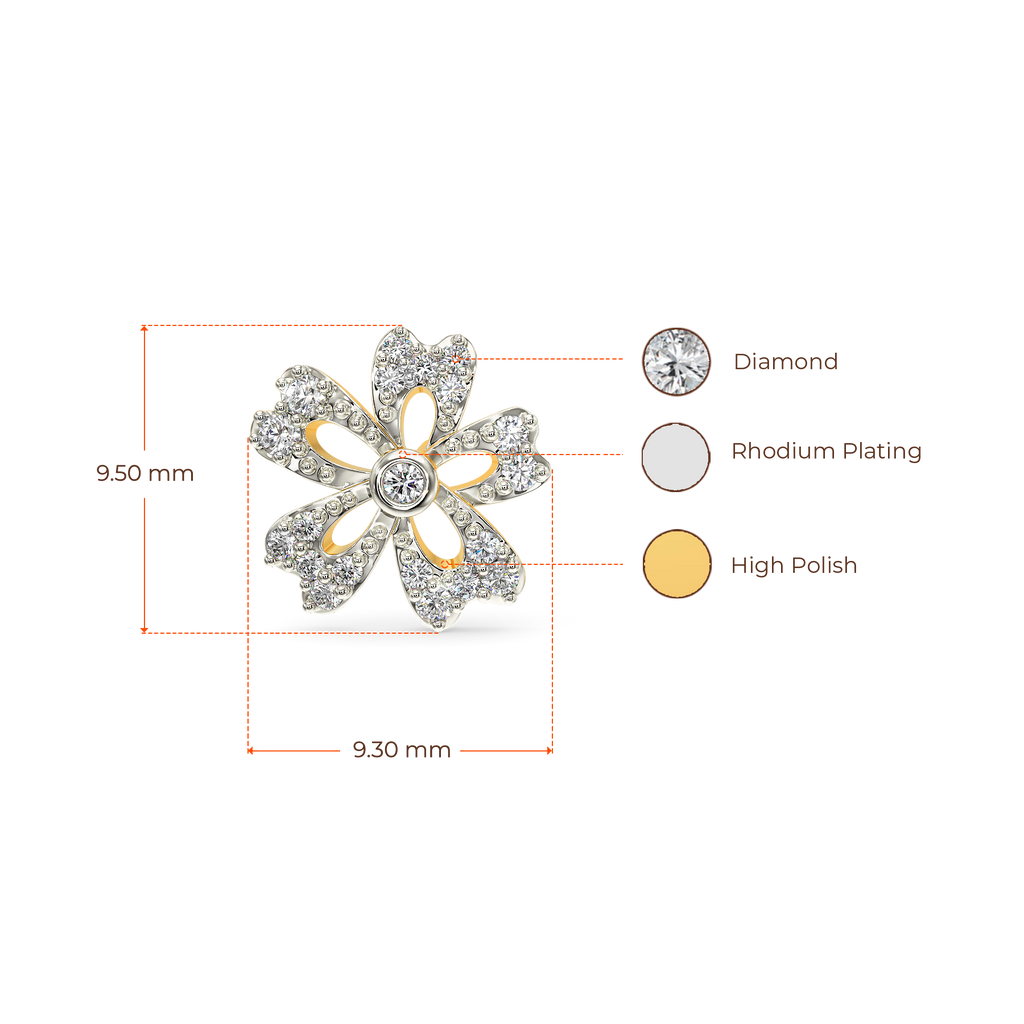 Flora Sparkle Diamond Earrings