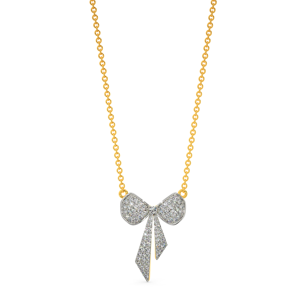 Bow Glam Diamond Necklaces