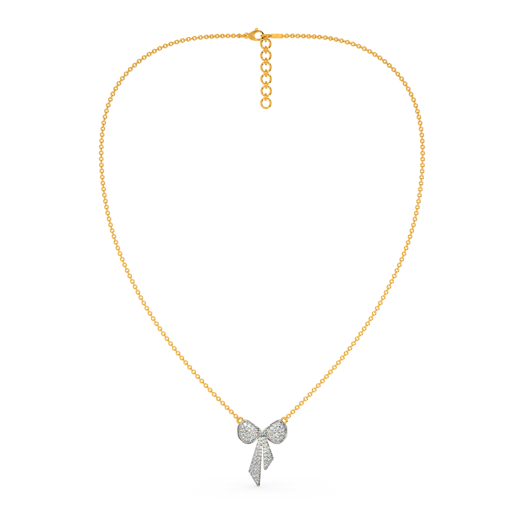 Bow Glam Diamond Necklaces