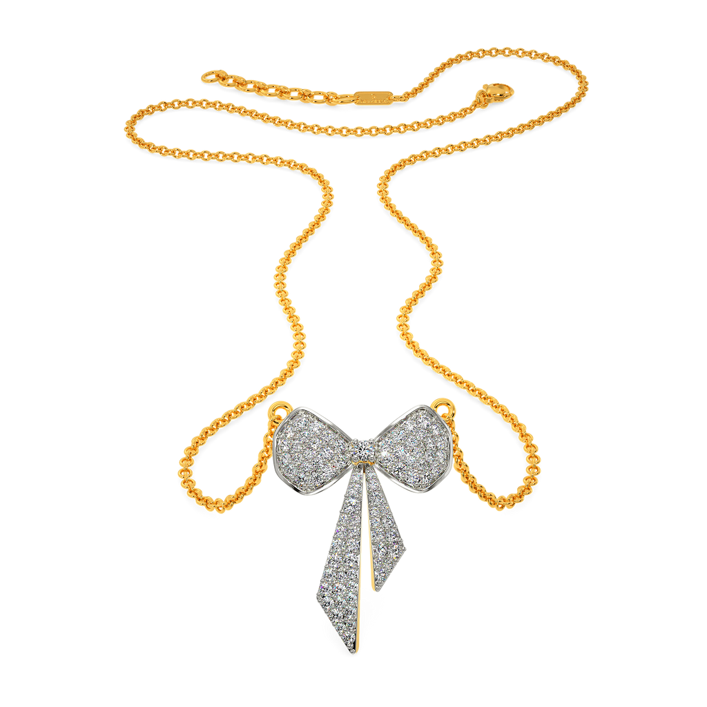 Bow Glam Diamond Necklaces