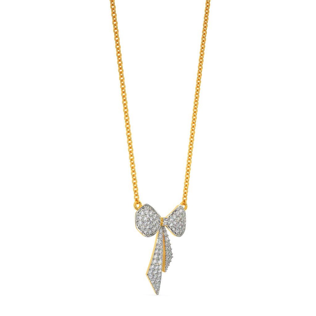 Bow Glam Diamond Necklaces
