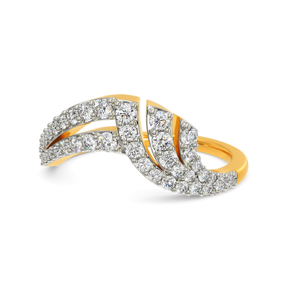 Drape Sparkle Diamond Rings