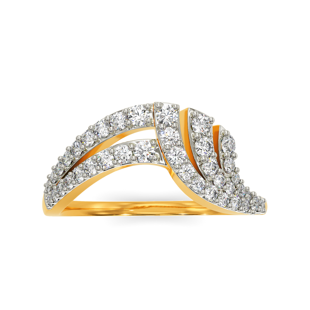 Drape Sparkle Diamond Rings