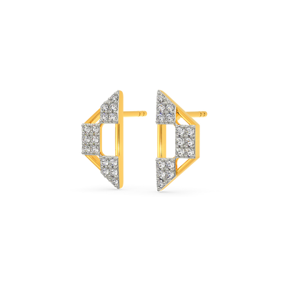 Caught the Net Vibe Diamond Earrings