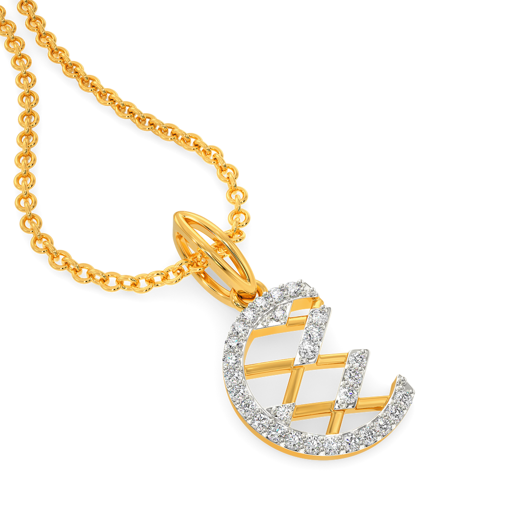 Layered in Net Diamond Pendants