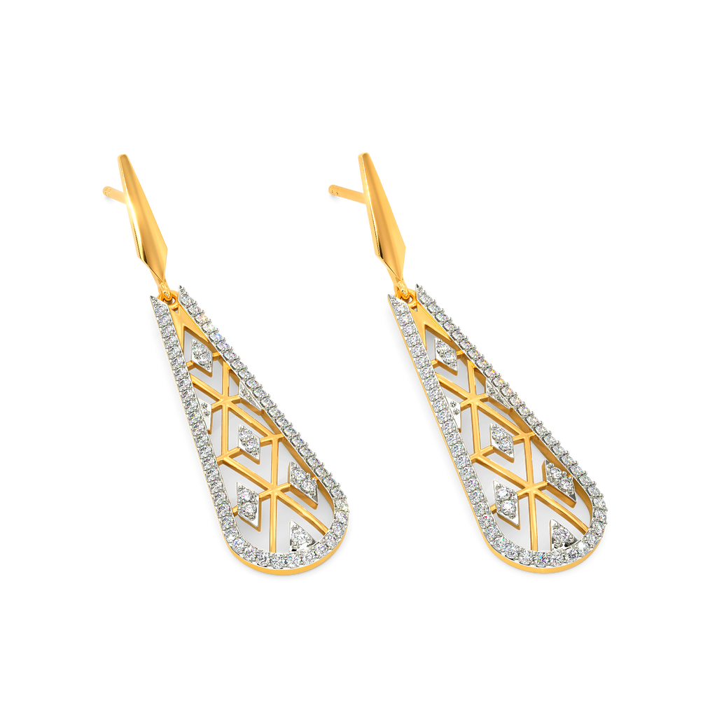 Netted Diamond Earrings