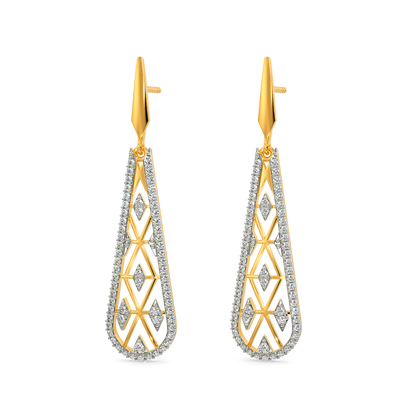 Netted Diamond Earrings