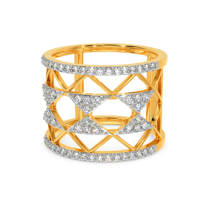 Party in Net Diamond Rings
