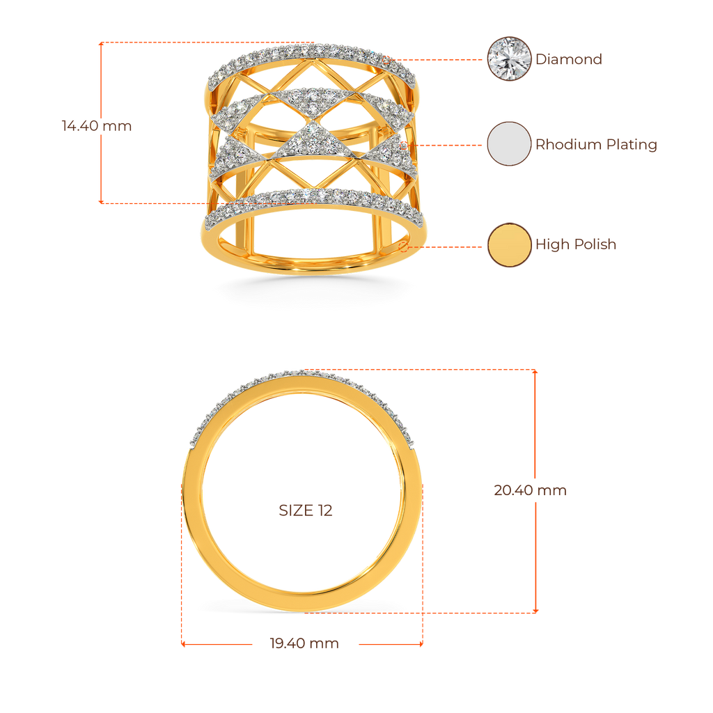 Party in Net Diamond Rings