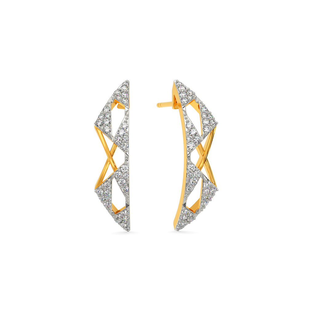 Party in Net Diamond Earrings