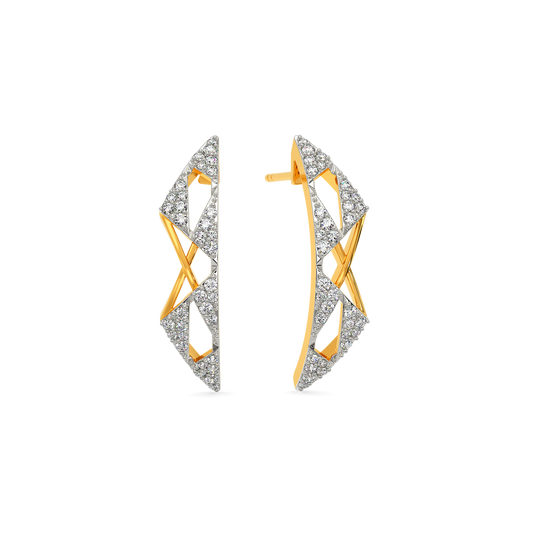 Party in Net Diamond Earrings