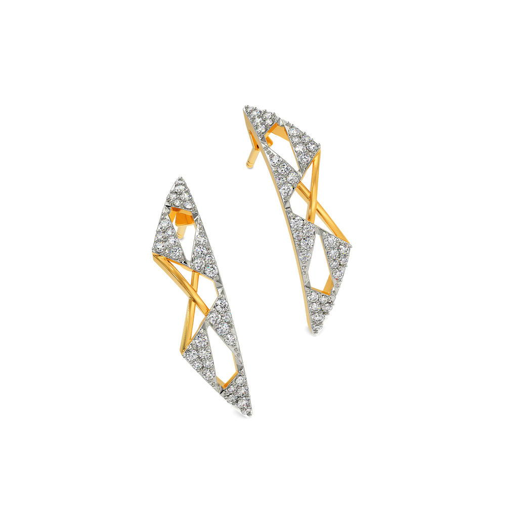 Party in Net Diamond Earrings