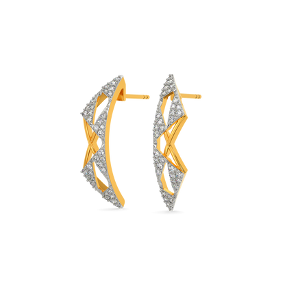 Party in Net Diamond Earrings