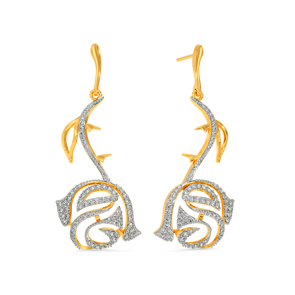 Whimsy Rosy Diamond Earrings