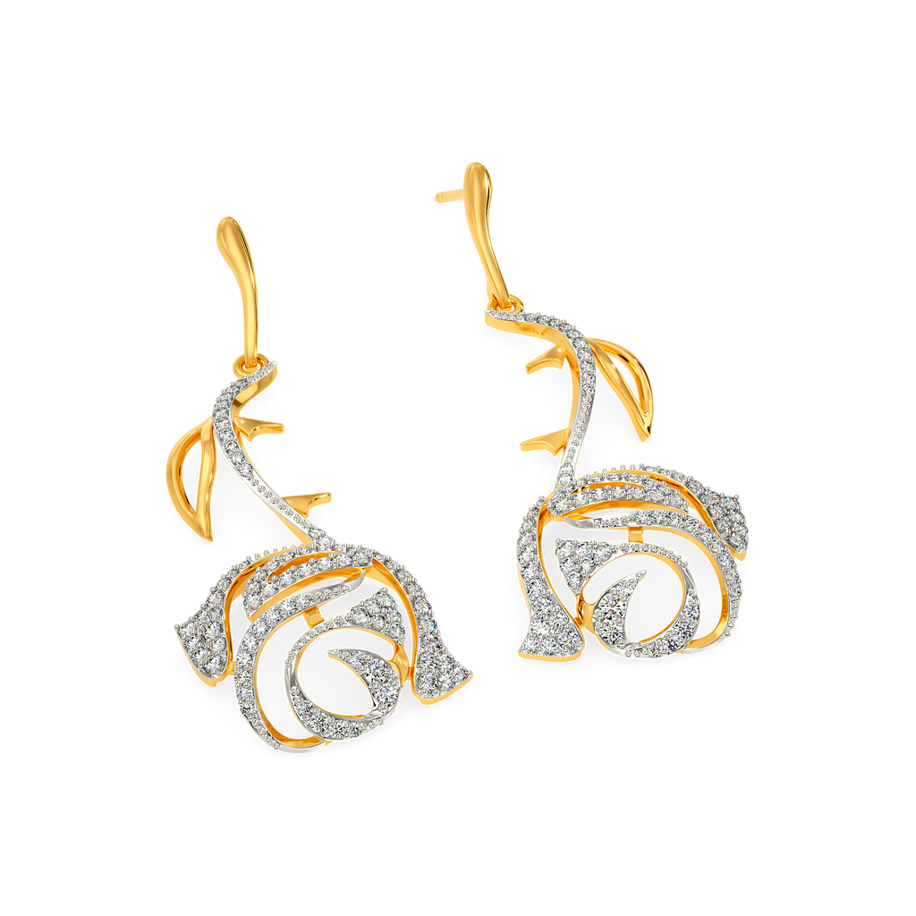 Whimsy Rosy Diamond Earrings