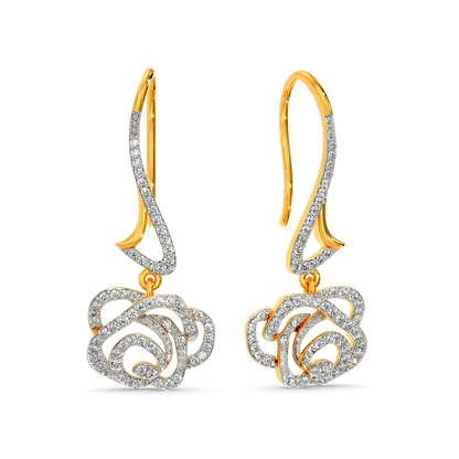 Mystique Rose Diamond Earrings