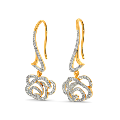 Mystique Rose Diamond Earrings