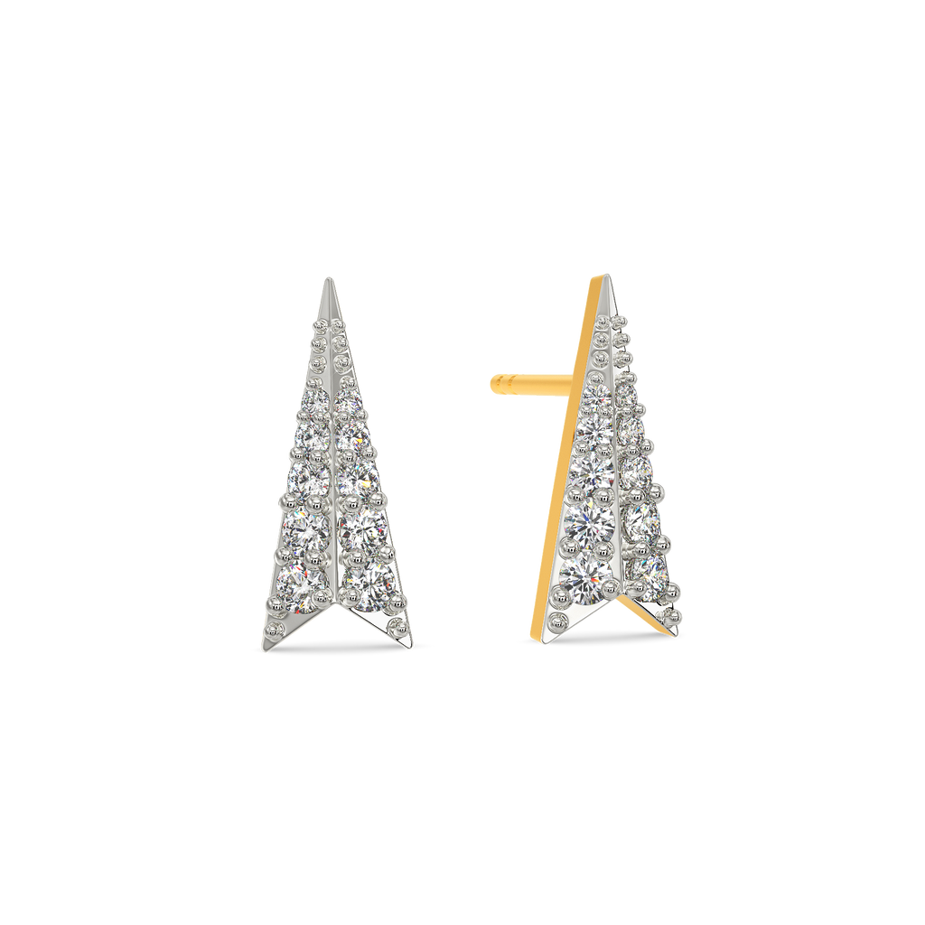 Bold but Sculptural Diamond Earrings
