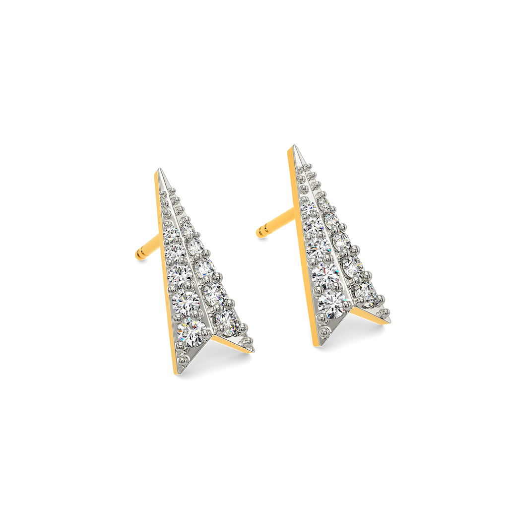 Bold but Sculptural Diamond Earrings