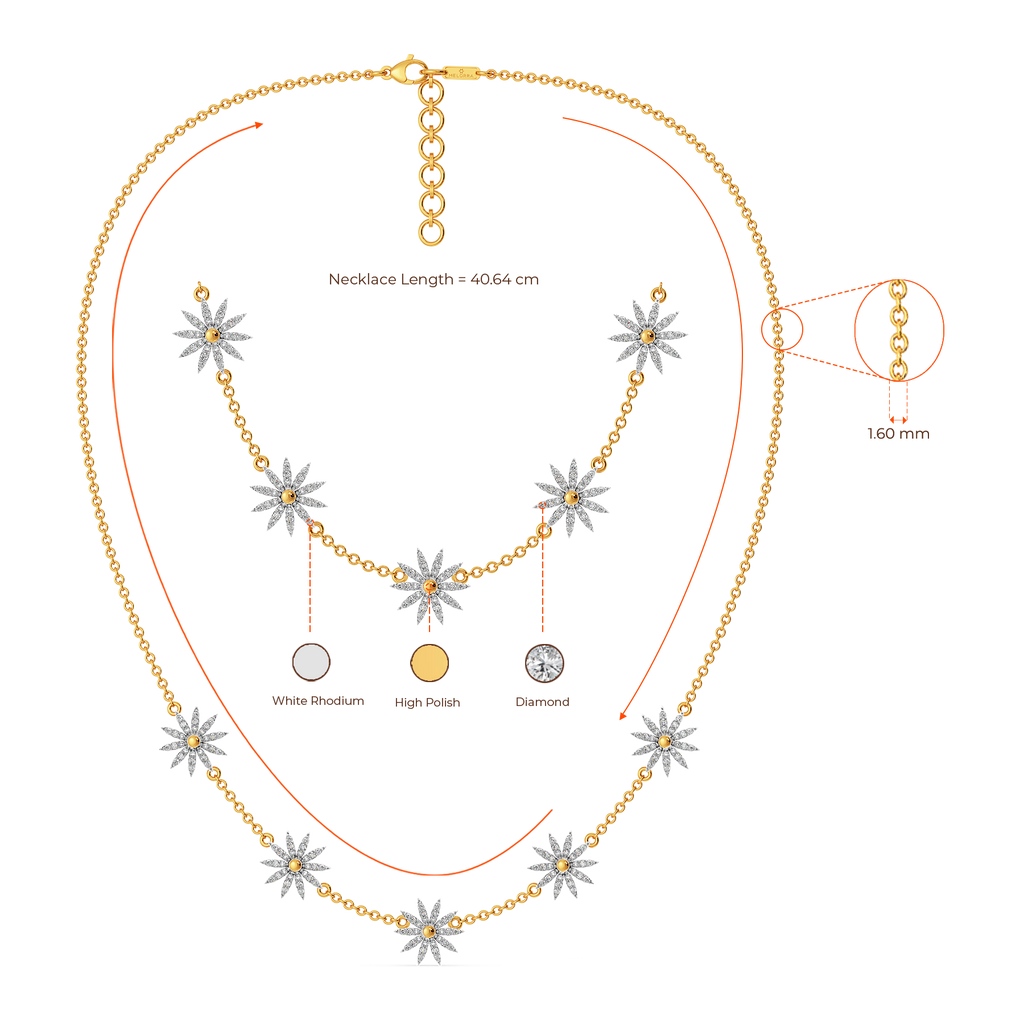 Blooming Florals Diamond Necklaces
