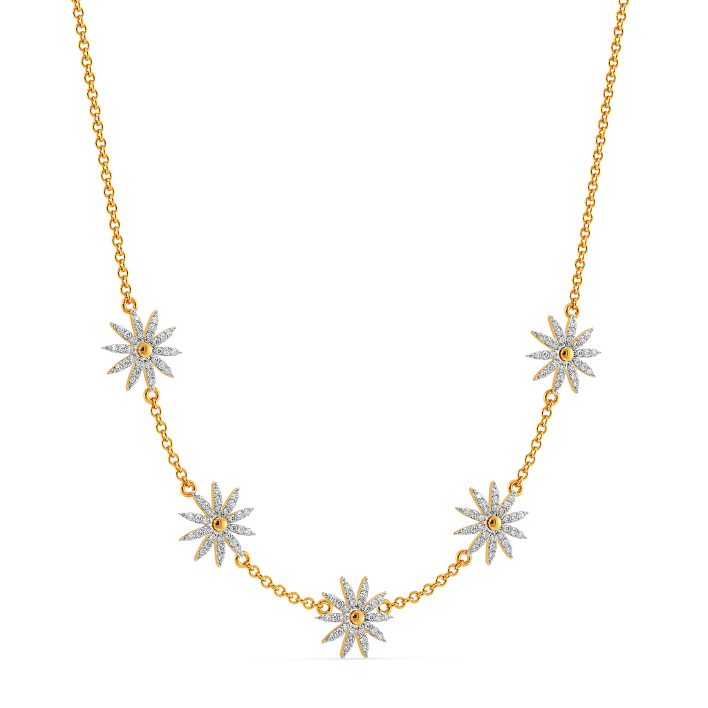 Blooming Florals Diamond Necklaces