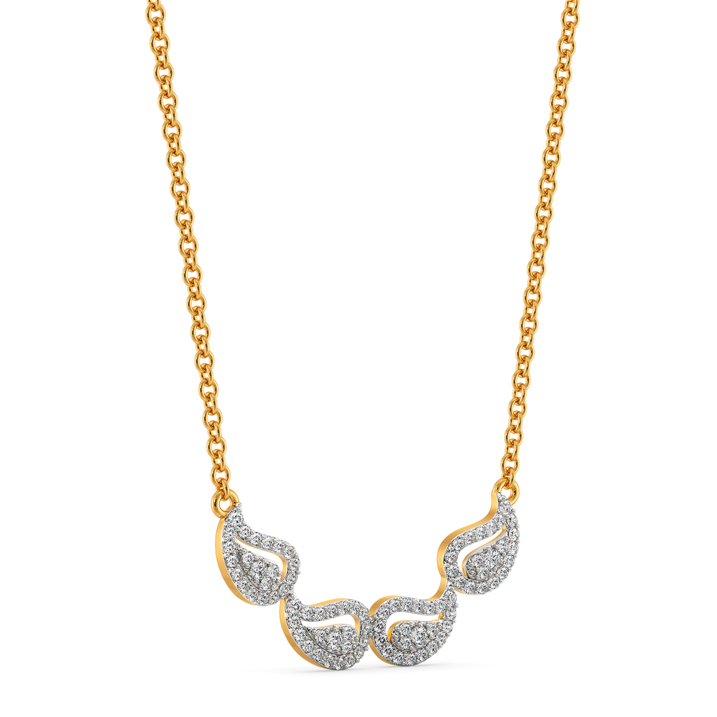 Swirling in Paisleys Diamond Necklaces