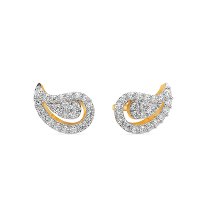 Swirling in Paisleys Diamond Earrings