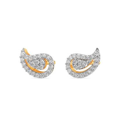 Swirling in Paisleys Diamond Earrings