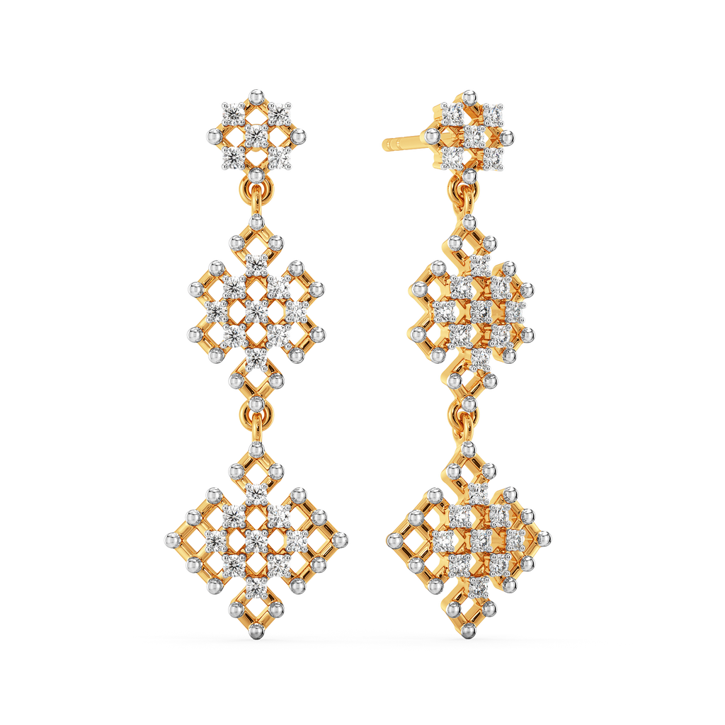 Mesh Match Diamond Earrings