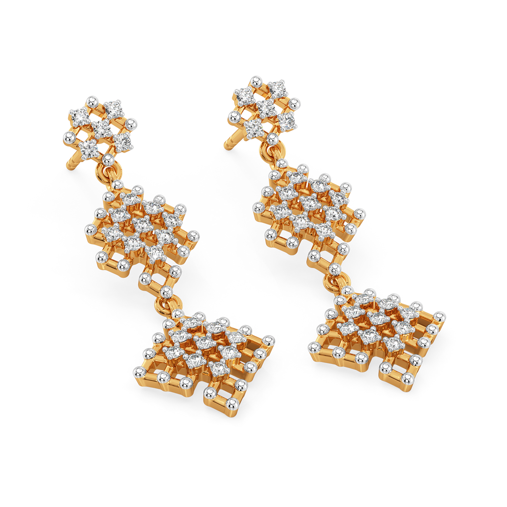Mesh Match Diamond Earrings