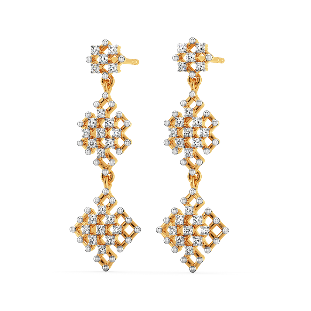 Mesh Match Diamond Earrings