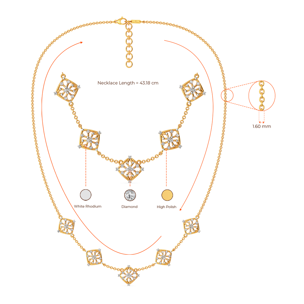 Lets Mesh It  Diamond Necklaces