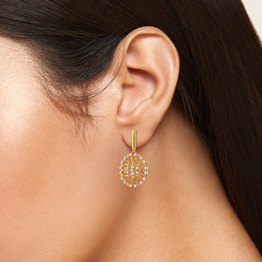 Fun with Mesh Diamond Earrings