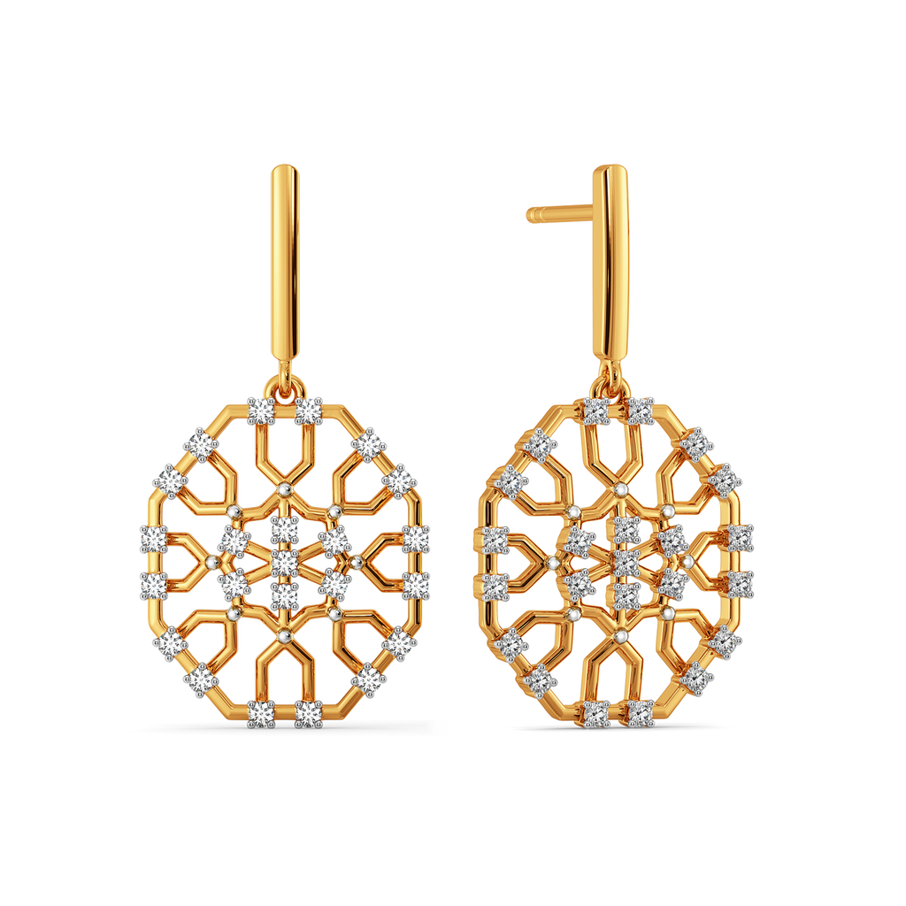 Fun with Mesh Diamond Earrings