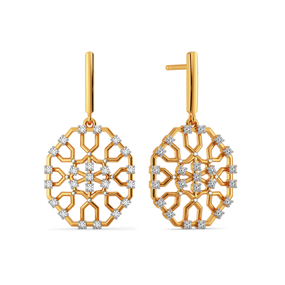 Fun with Mesh Diamond Earrings