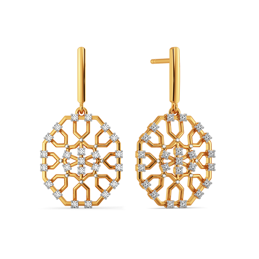 Fun with Mesh Diamond Earrings