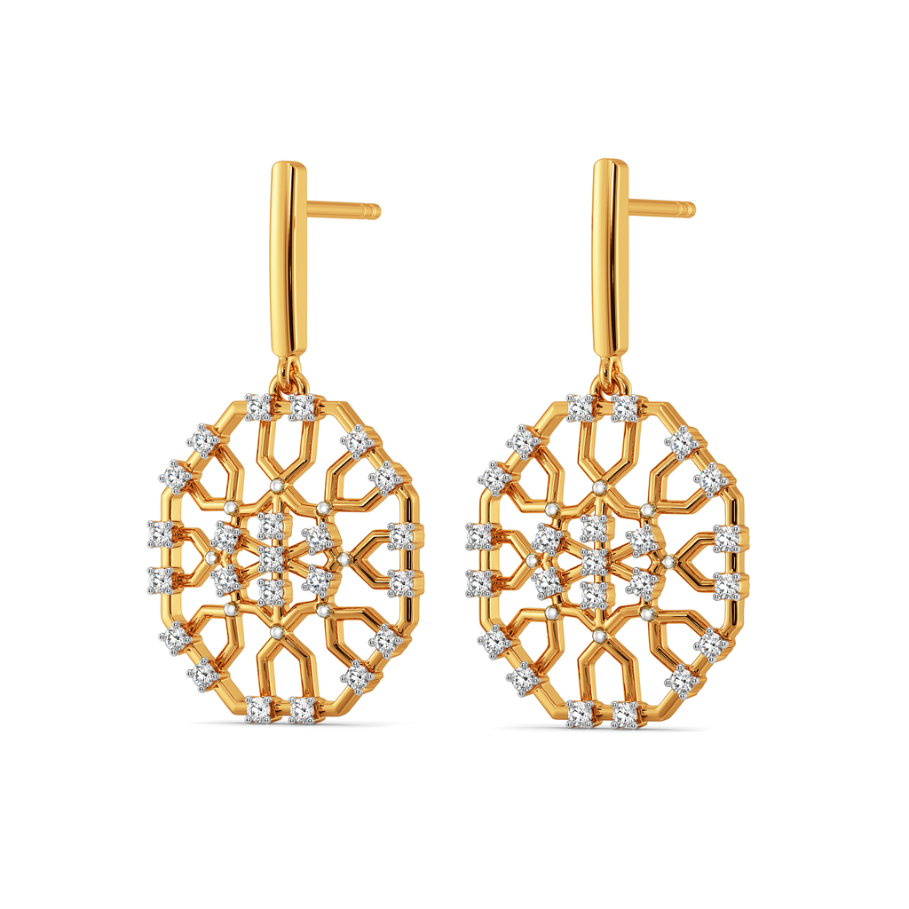 Fun with Mesh Diamond Earrings