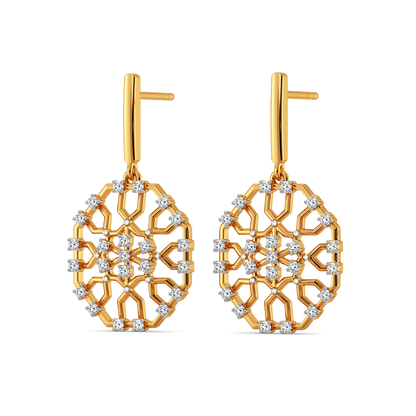 Fun with Mesh Diamond Earrings
