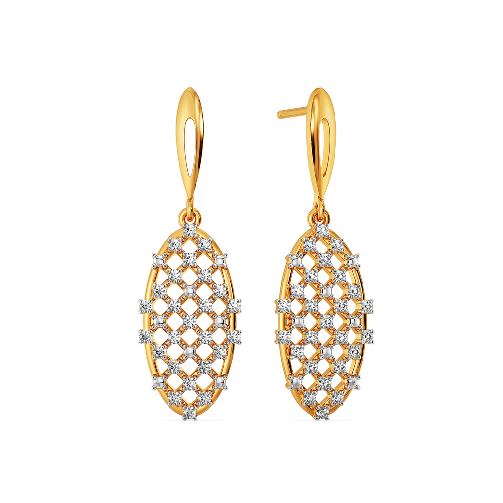 Just Meshing Around Diamond Earrings